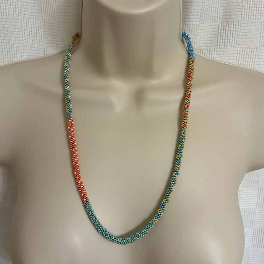 Multi Design Kumihimo Beaded Necklace